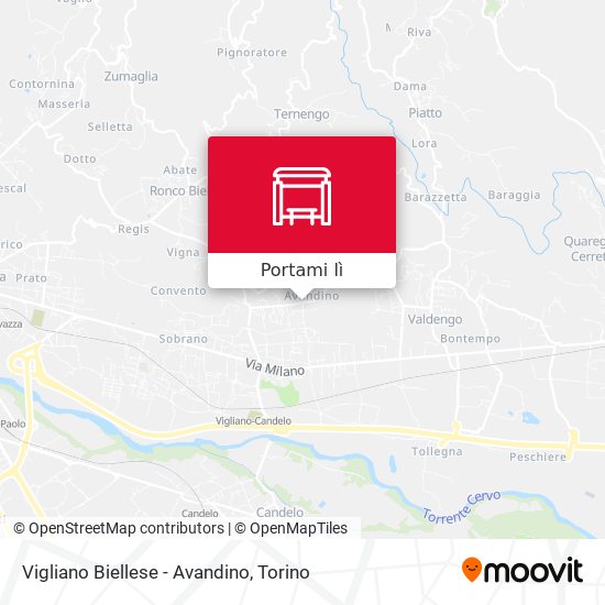 Mappa Vigliano Biellese - Avandino