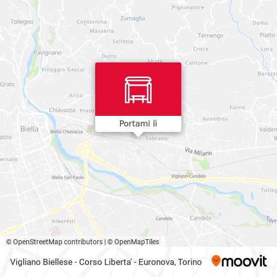Mappa Vigliano Biellese - Corso Liberta' - Euronova