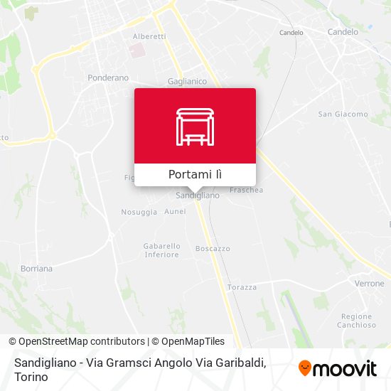 Mappa Sandigliano - Via Gramsci Angolo Via Garibaldi