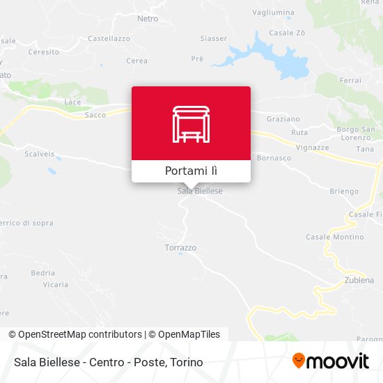 Mappa Sala Biellese - Centro - Poste