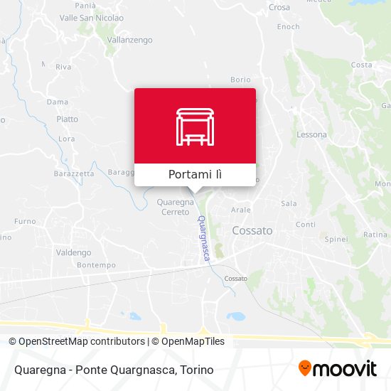 Mappa Quaregna - Ponte Quargnasca