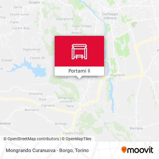 Mappa Mongrando Curanuova - Borgo