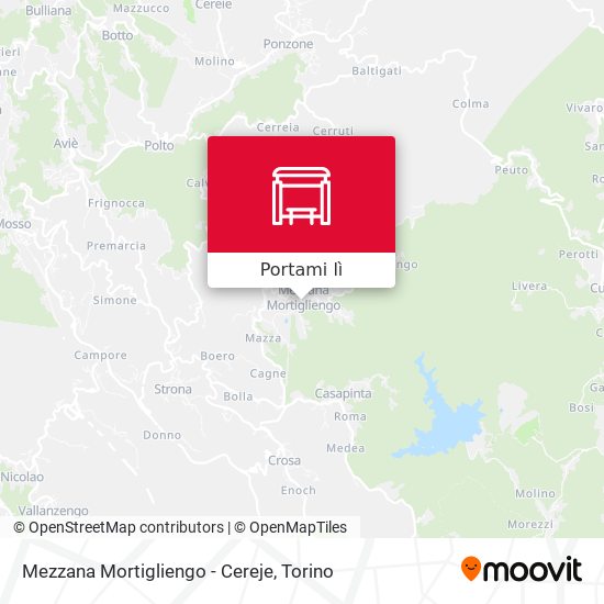 Mappa Mezzana Mortigliengo - Cereje