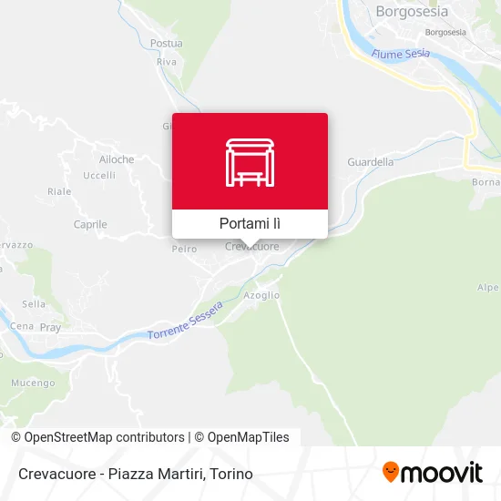 Mappa Crevacuore - Piazza Martiri