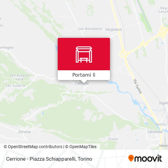 Mappa Cerrione - Piazza Schiapparelli