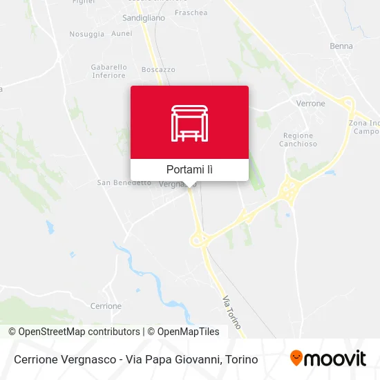 Mappa Cerrione Vergnasco - Via Papa Giovanni