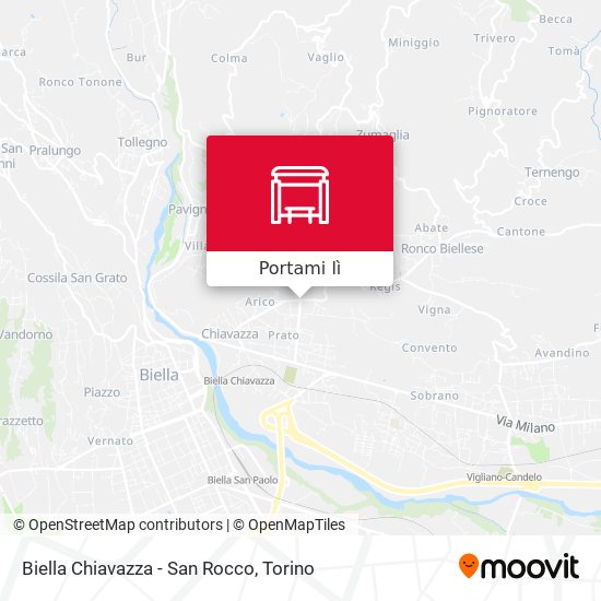Mappa Biella Chiavazza - San Rocco
