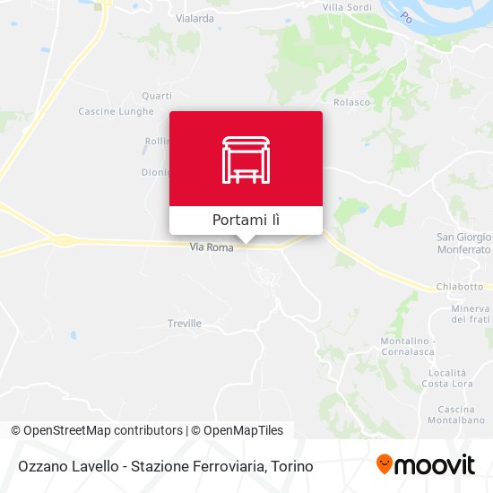 Mappa Ozzano Lavello - Stazione Ferroviaria