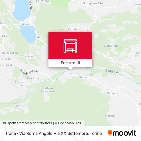 Mappa Trana - Via Roma Angolo Via XX Settembre