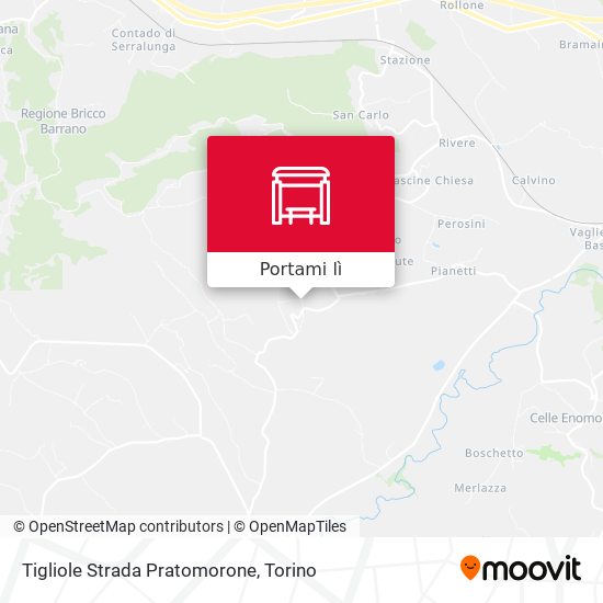 Mappa Tigliole Strada Pratomorone