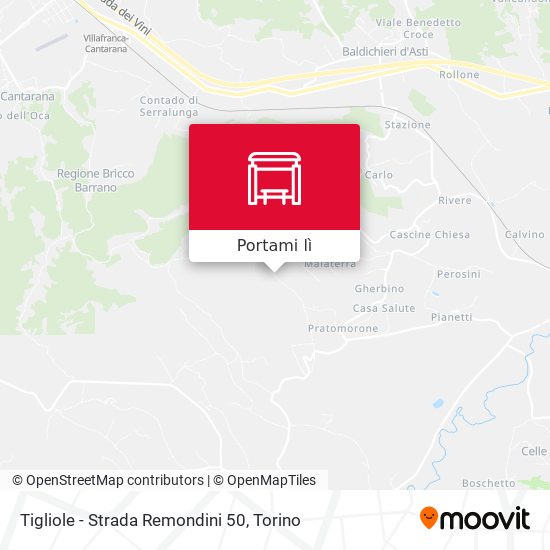 Mappa Tigliole - Strada Remondini 50