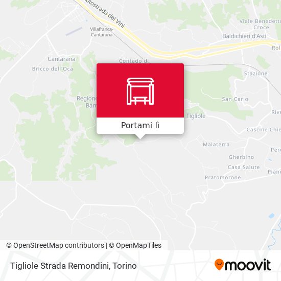 Mappa Tigliole Strada Remondini