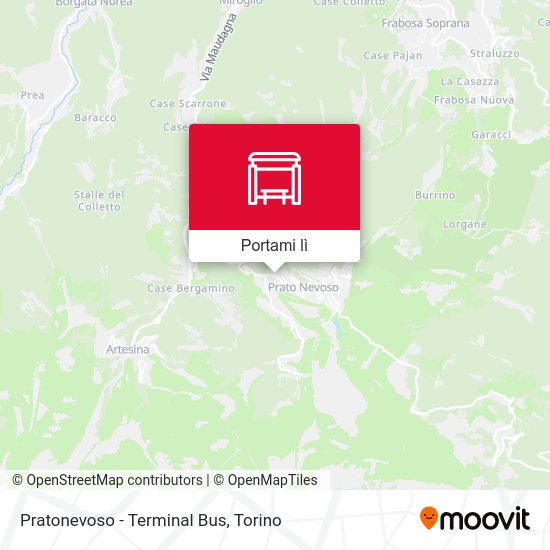 Mappa Pratonevoso - Terminal Bus