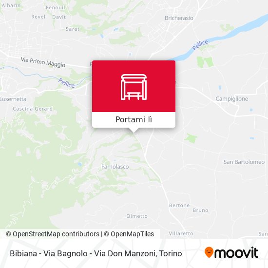 Mappa Bibiana - Via Bagnolo - Via Don Manzoni