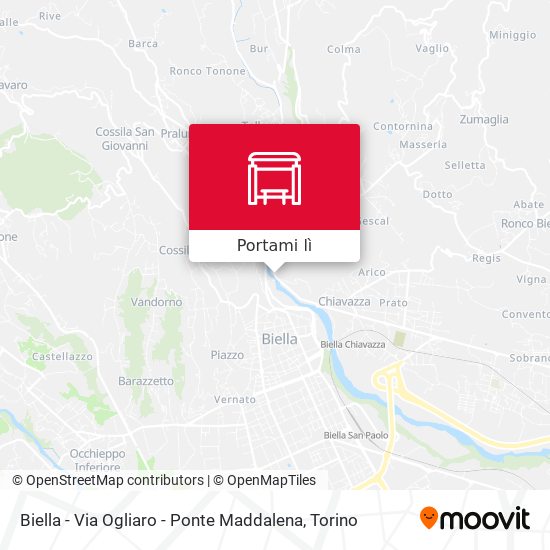 Mappa Biella - Via Ogliaro - Ponte Maddalena