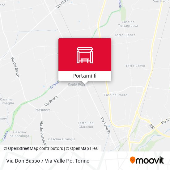 Mappa Via Don Basso / Via Valle Po