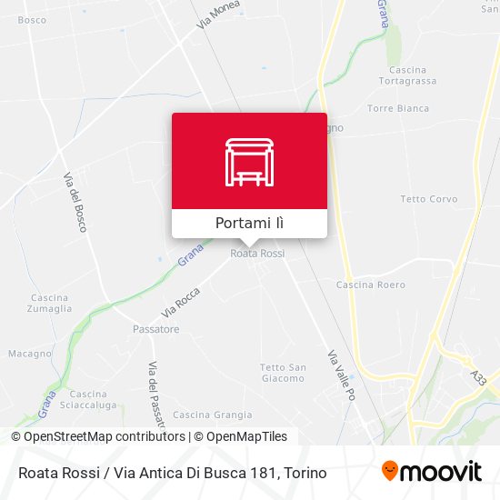 Mappa Roata Rossi / Via Antica Di Busca 181
