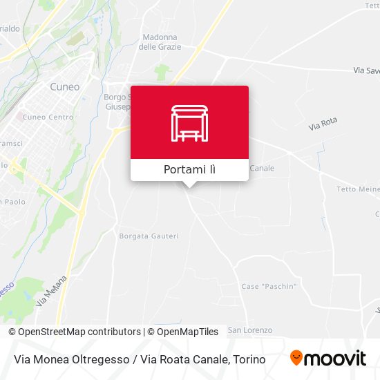 Mappa Via Monea Oltregesso / Via Roata Canale
