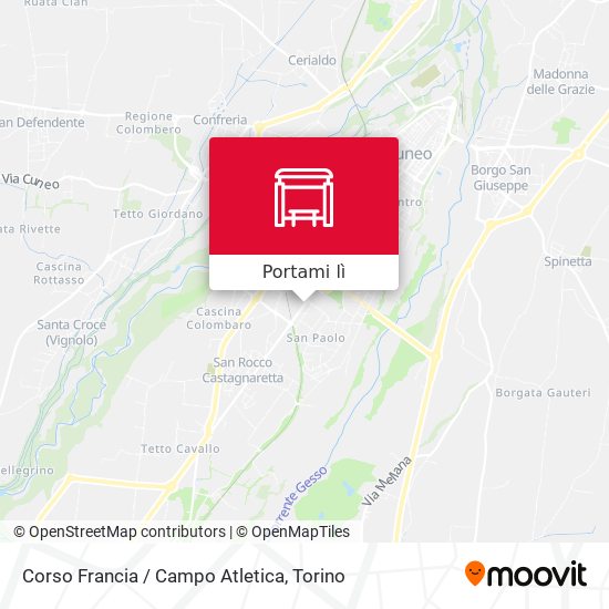 Mappa Corso Francia / Campo Atletica