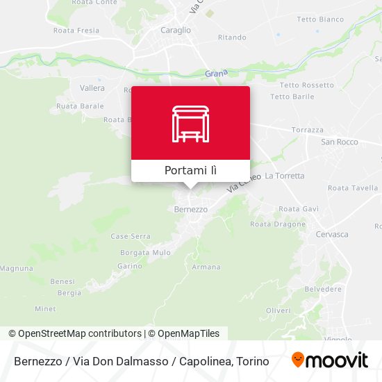 Mappa Bernezzo / Via Don Dalmasso / Capolinea