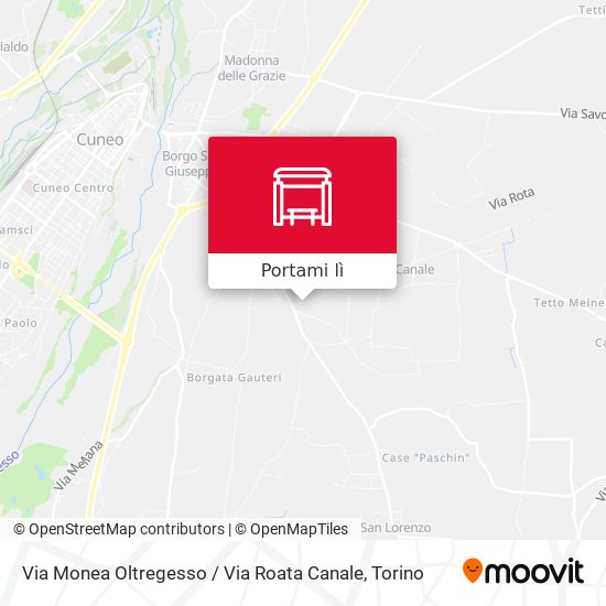 Mappa Via Monea Oltregesso / Via Roata Canale