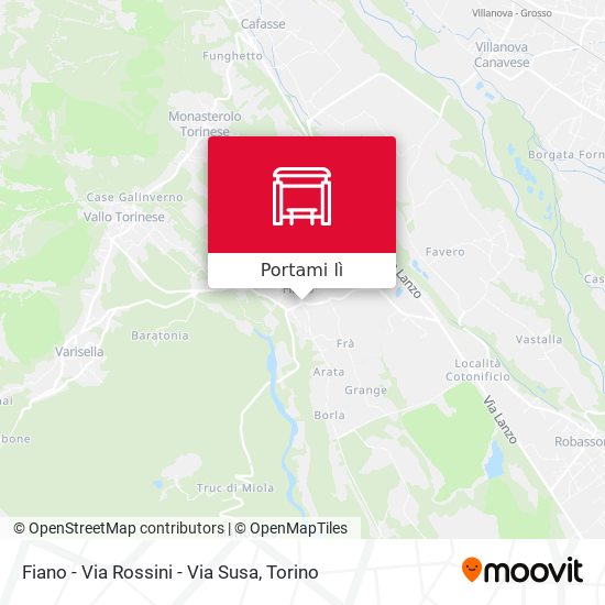 Mappa Fiano - Via Rossini - Via Susa