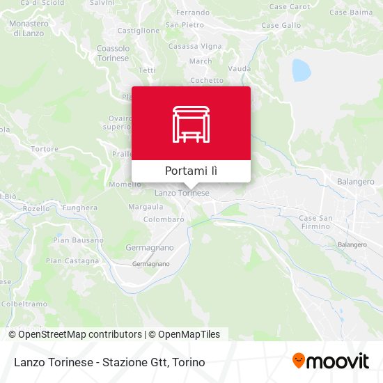 Mappa Lanzo Torinese - Stazione Gtt