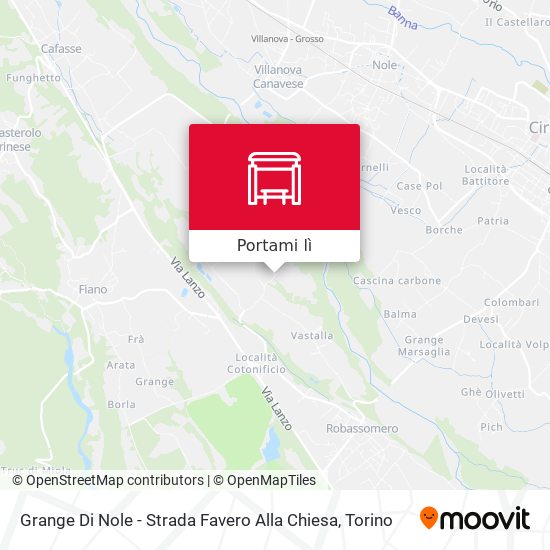 Mappa Grange Di Nole - Strada Favero Alla Chiesa