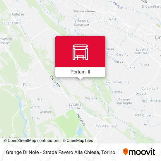 Mappa Grange Di Nole - Strada Favero Alla Chiesa