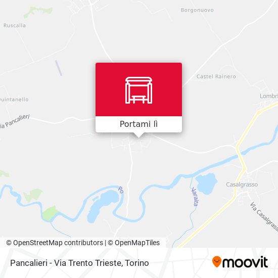 Mappa Pancalieri - Via Trento Trieste