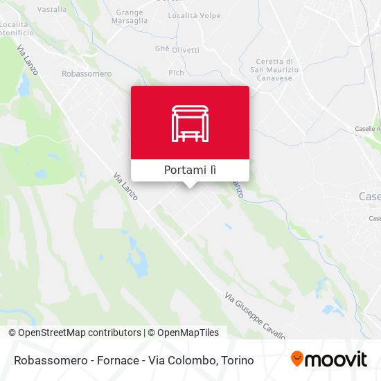 Mappa Robassomero - Fornace - Via Colombo