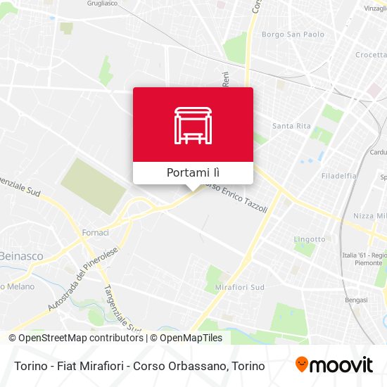 Mappa Torino - Fiat Mirafiori - Corso Orbassano
