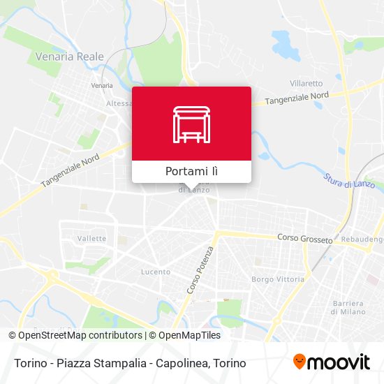 Mappa Torino - Piazza Stampalia - Capolinea