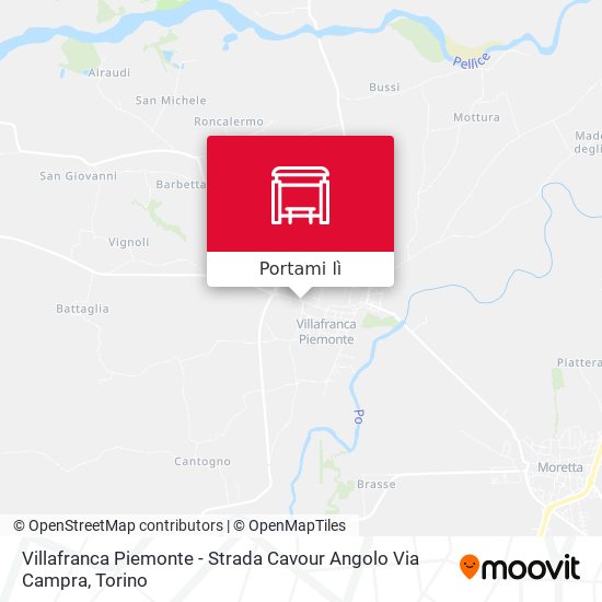 Mappa Villafranca Piemonte - Strada Cavour Angolo Via Campra