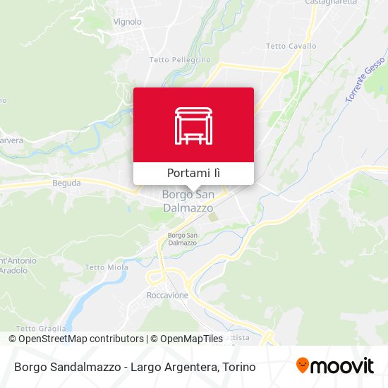 Mappa Borgo Sandalmazzo - Largo Argentera
