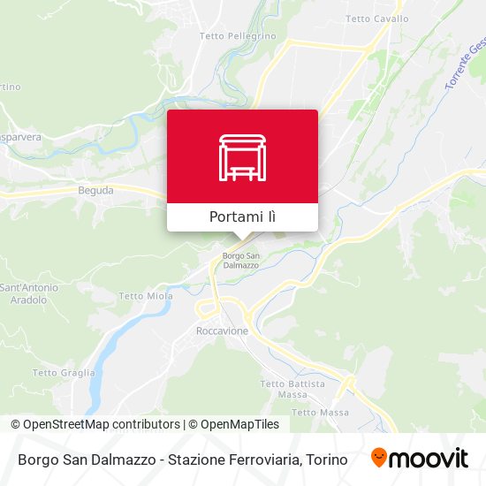 Mappa Borgo San Dalmazzo - Stazione Ferroviaria