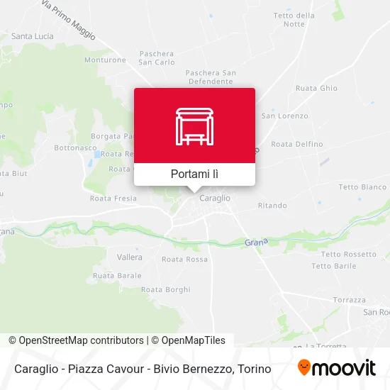 Mappa Caraglio - Piazza Cavour - Bivio Bernezzo