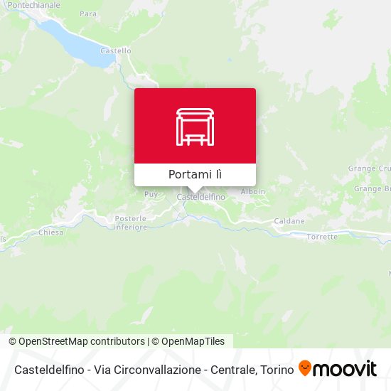 Mappa Casteldelfino - Via Circonvallazione - Centrale