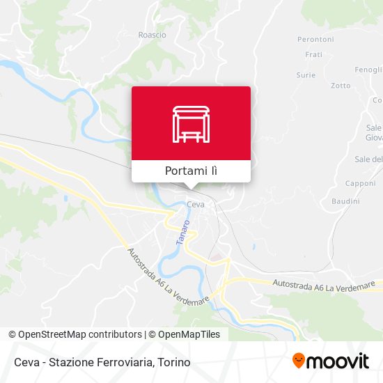 Mappa Ceva - Stazione Ferroviaria