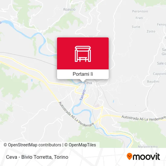 Mappa Ceva - Bivio Torretta
