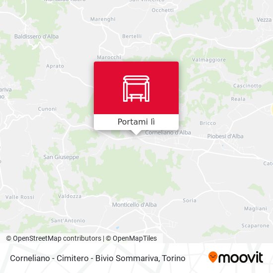 Mappa Corneliano - Cimitero - Bivio Sommariva