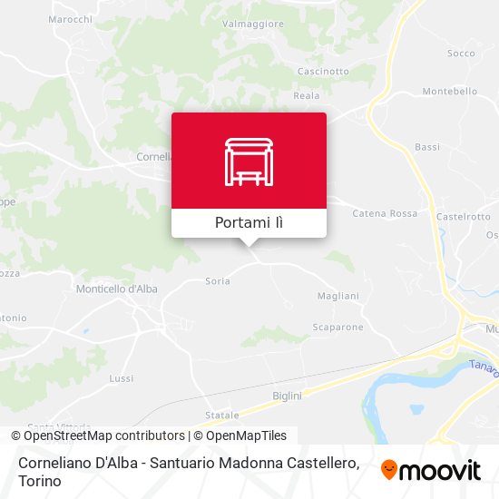 Mappa Corneliano D'Alba - Santuario Madonna Castellero