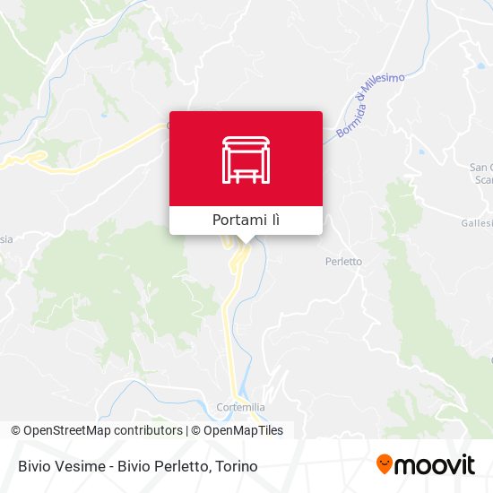 Mappa Bivio Vesime - Bivio Perletto