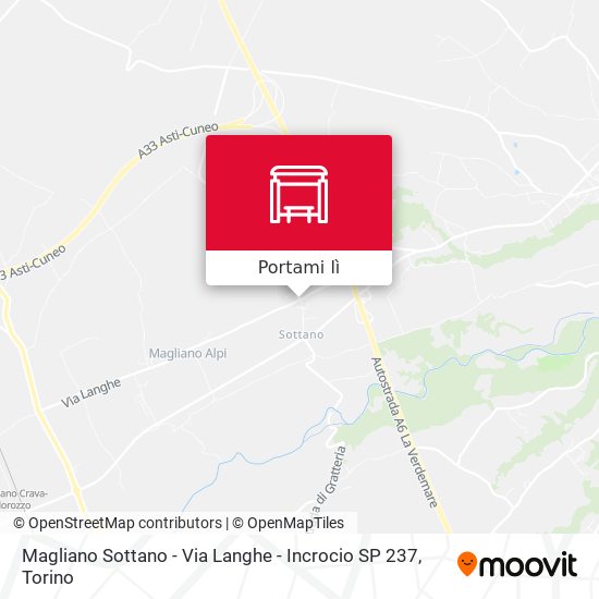 Mappa Magliano Sottano - Via Langhe - Incrocio SP 237