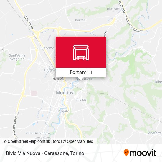 Mappa Bivio Via Nuova - Carassone