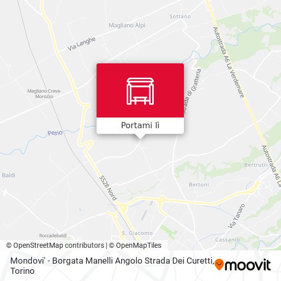 Mappa Mondovi' - Borgata Manelli Angolo Strada Dei Curetti