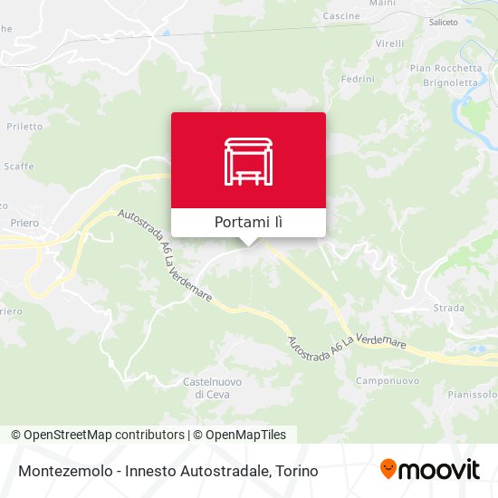 Mappa Montezemolo - Innesto Autostradale