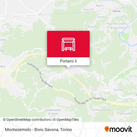 Mappa Montezemolo - Bivio Savona