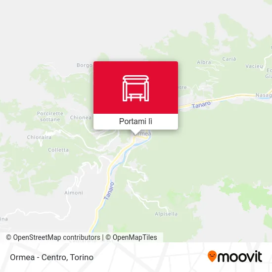 Mappa Ormea - Centro