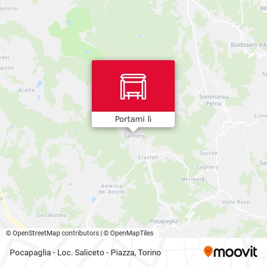 Mappa Pocapaglia - Loc. Saliceto - Piazza